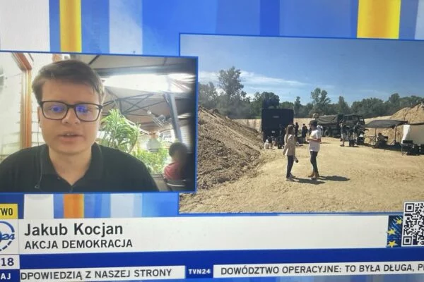 Jakub Kocjan z Akcji we „Wstajesz i wiesz” TVN24