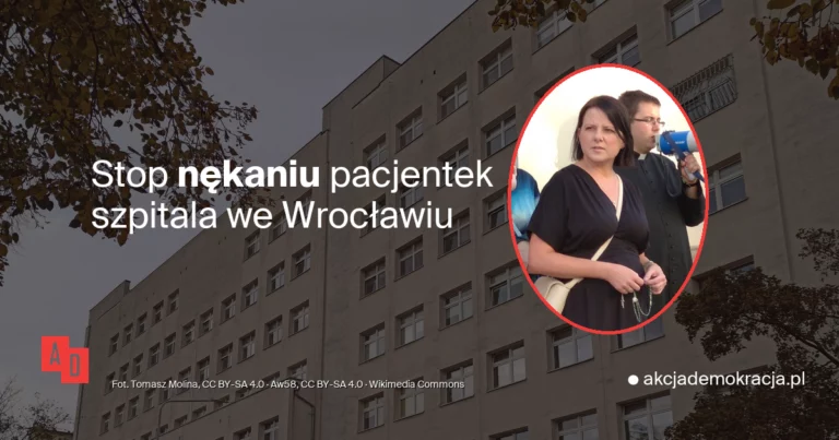 Stop pikietom Kai Godek pod szpitalem na Brochowie