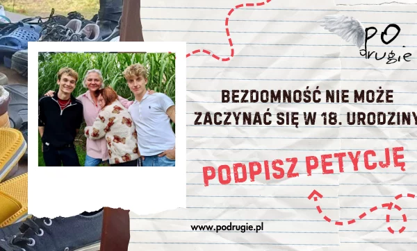 Obrazek do apelu: Bezdomność nie może zaczynać się w wieku 18 lat