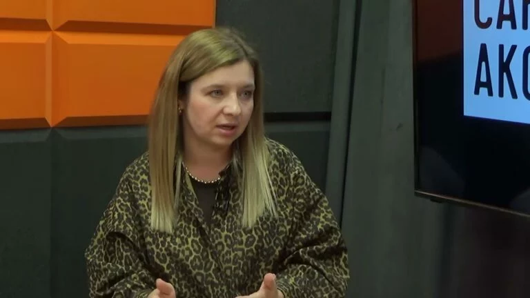 Natalia Panczenko w studiu Cafe Akcja