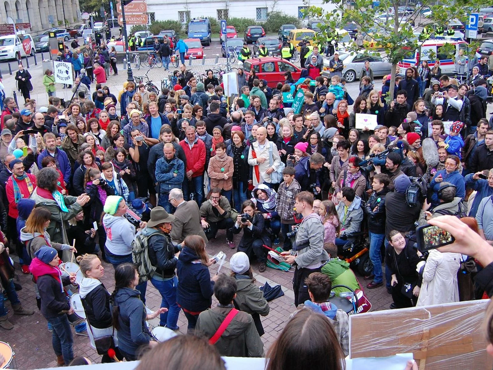 Demonstracja „Solidarni z uchodźcami”, Warszawa, 12 września 2015