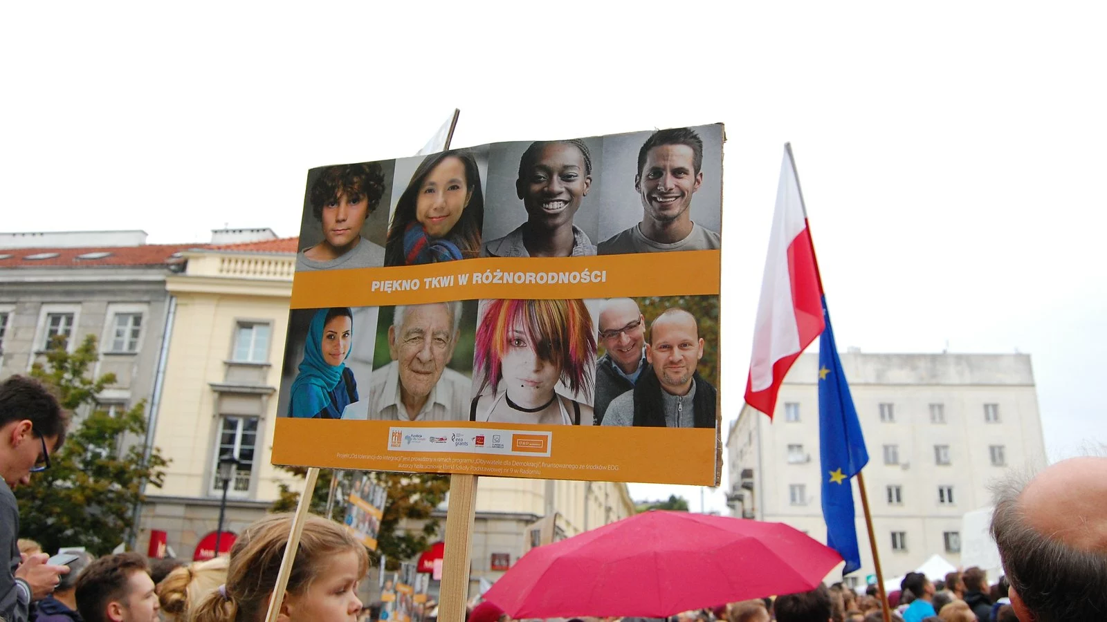 Demonstracja „Solidarni z uchodźcami”, Warszawa, 12 września 2015