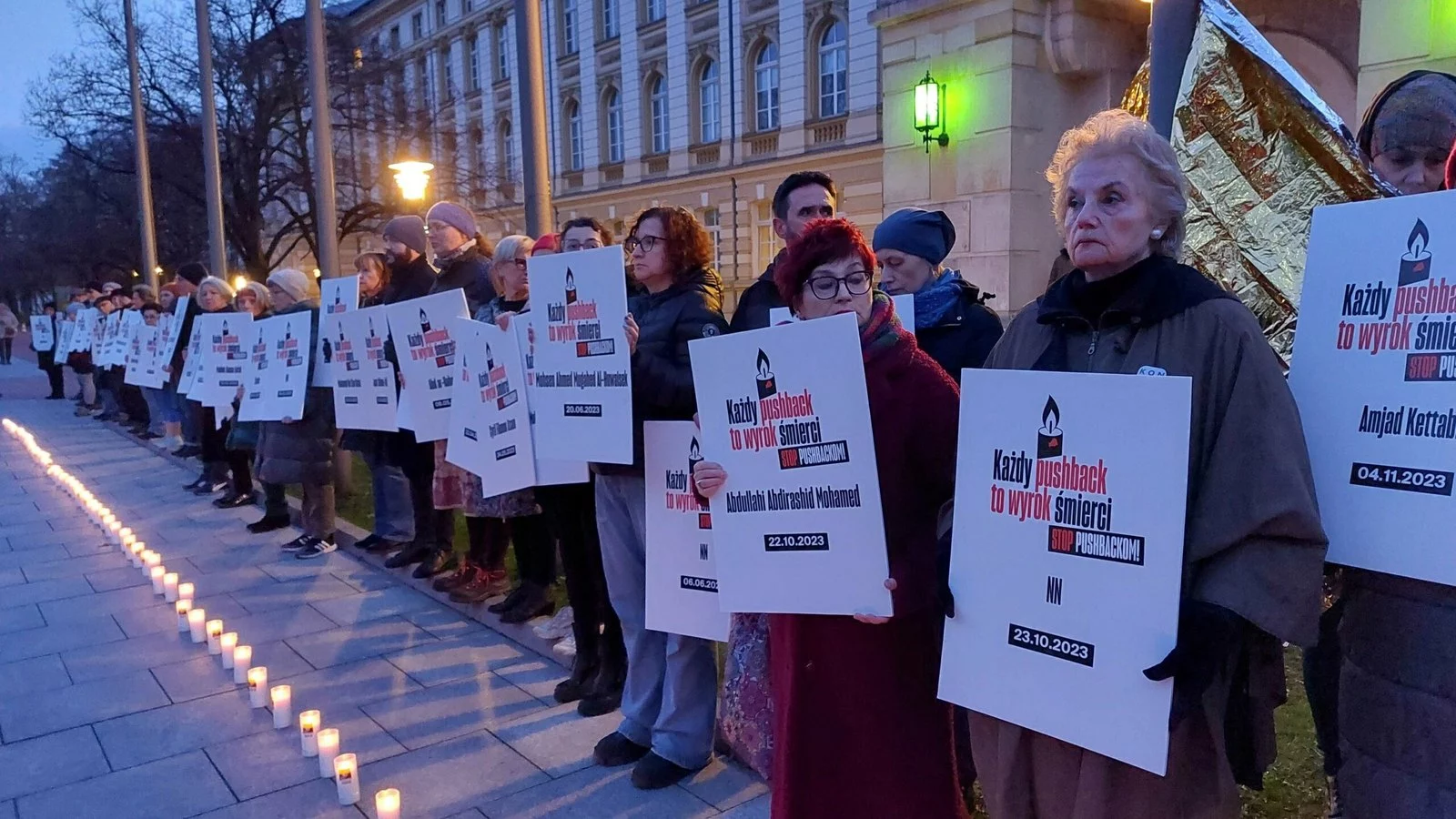 Demonstracja „Stop pushbackom”, marzec 2024