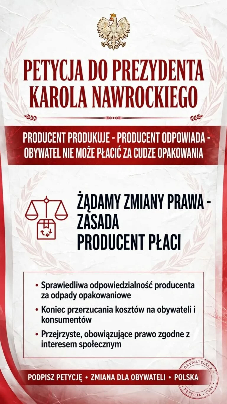 Obrazek do apelu: Opłaty za wywóz śmieci - niech producent płaci, a mieszkaniec oszczędza