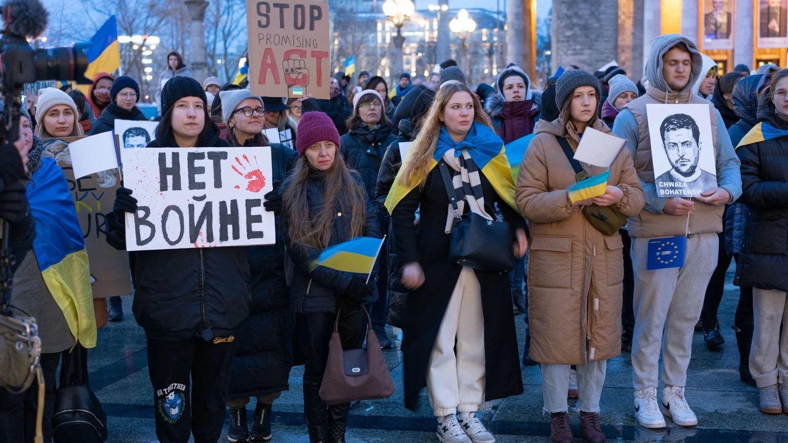 Demonstracja solidarności z Ukrainą, Warszawa, 2022