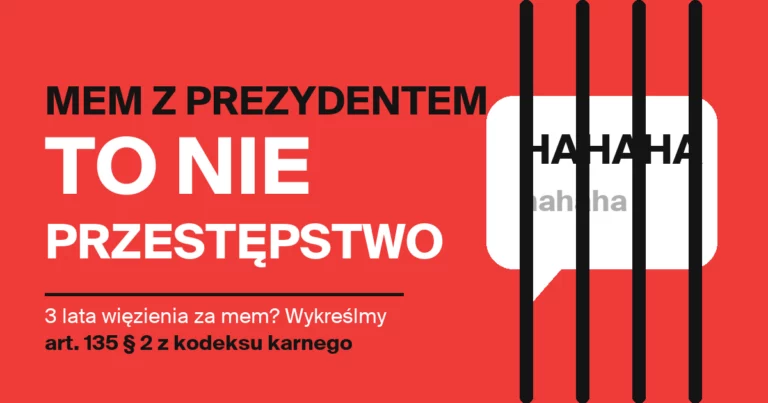 Wykreślmy „znieważenie prezydenta” z kodeksu karnego